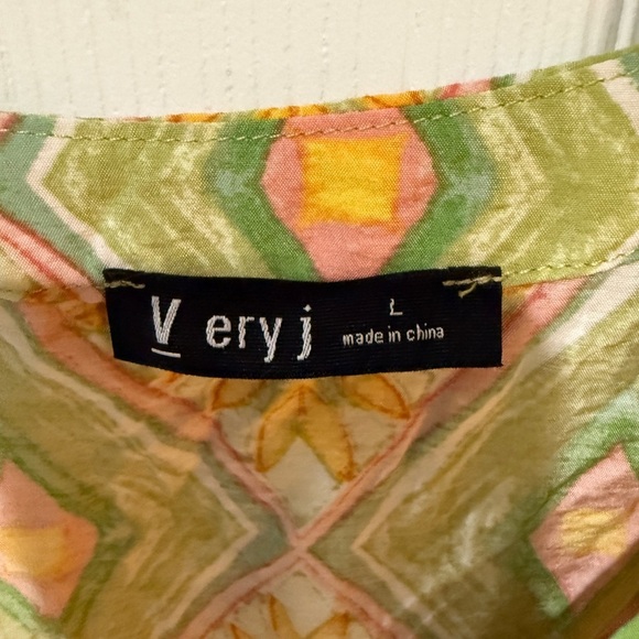 Very J Pastel Geometric Print Dress - Picture 3 of 8